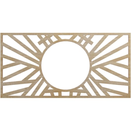 Ekena Millwork Hoover Wood Fretwork Pierced Ceiling Medallion, Birch, 18"W x 9"H x 6 5/8"ID x 1/4"T CMWP18X09X0250HOBI